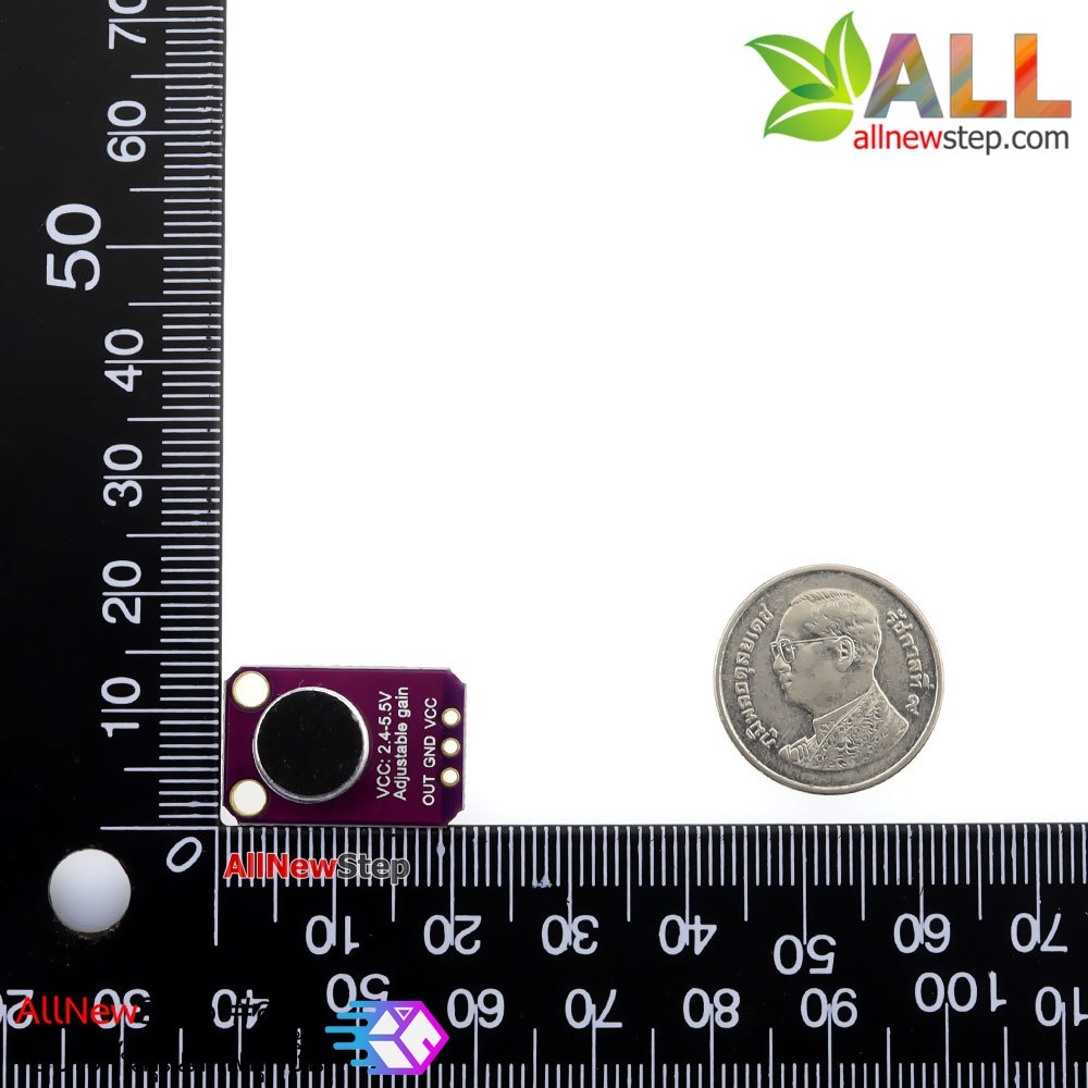 Electret Microphone Amplifier MAX4466 with Adjustable Gain microphone Sound sencor เซนเซอร์เสียงความไวสูง ชิฟ MAX4466