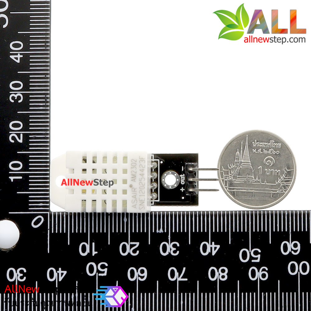 Original DHT22 / AM2302 Module ASAIR โมดูลวัดอุณหภูมิและความชื้น Temperature and Humidity Sensor Module พร้อมสายไฟ
