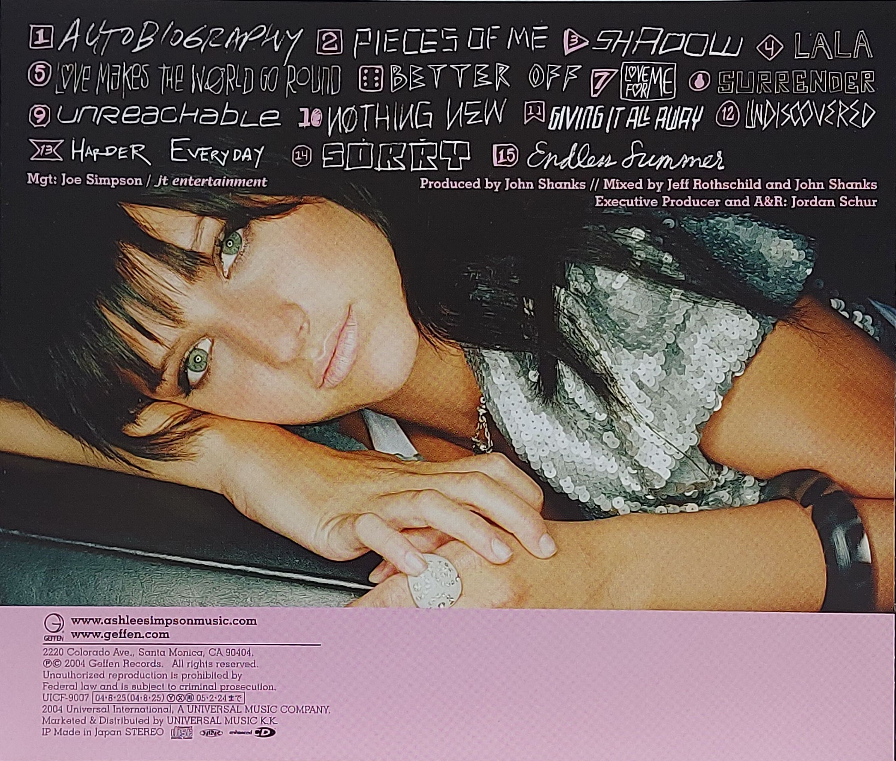 Used CD,Ashlee Simpson - Autobiography (A+)(2004)(Japan)