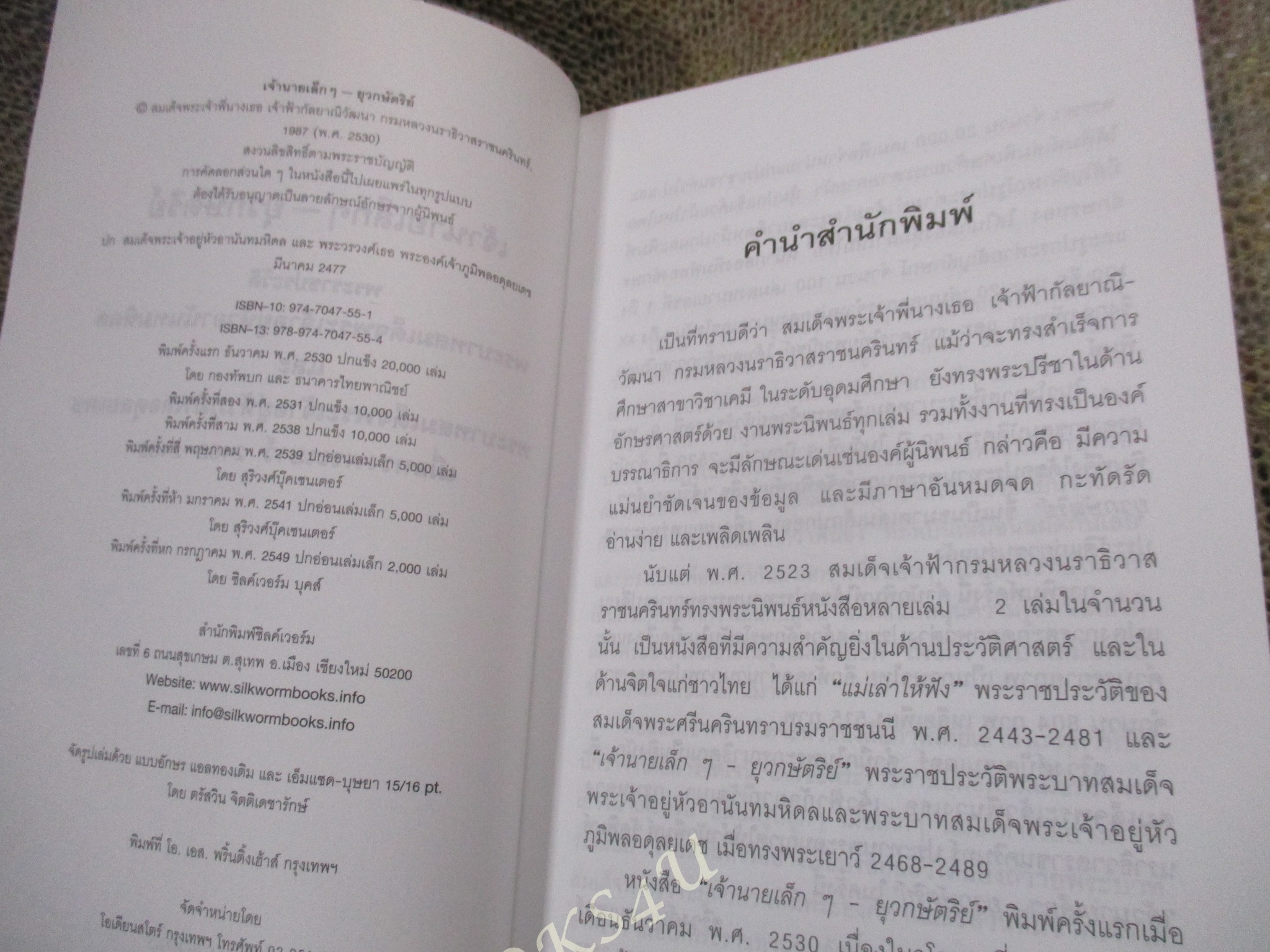 เจ้านายเล็ก ๆ - ยุวกษัตริย์ พระนิพนธ์ใน สมเด็จพระเจ้าพี่นางเธอ เจ้าฟ้ากัลยาณิวัฒนา