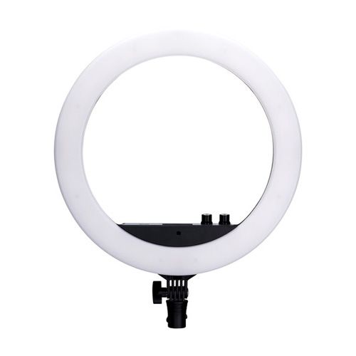 Nanlite halo14 LED Ring Light, 24W, Bi-color 2700K-6500K (with power cord, cellphone bracket, 7"mirror)