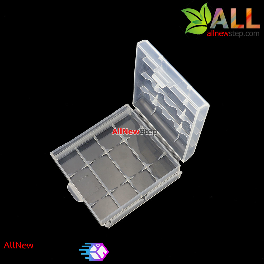 กล่องใส่ถ่าน AA 4 ก้อน battery storage box สีขาว