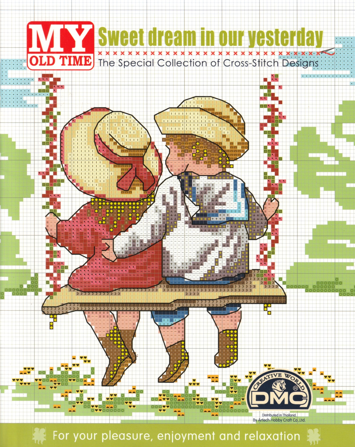 Pinn หนังสือลายปักครอสติช Sweet Dream in our Yesterday