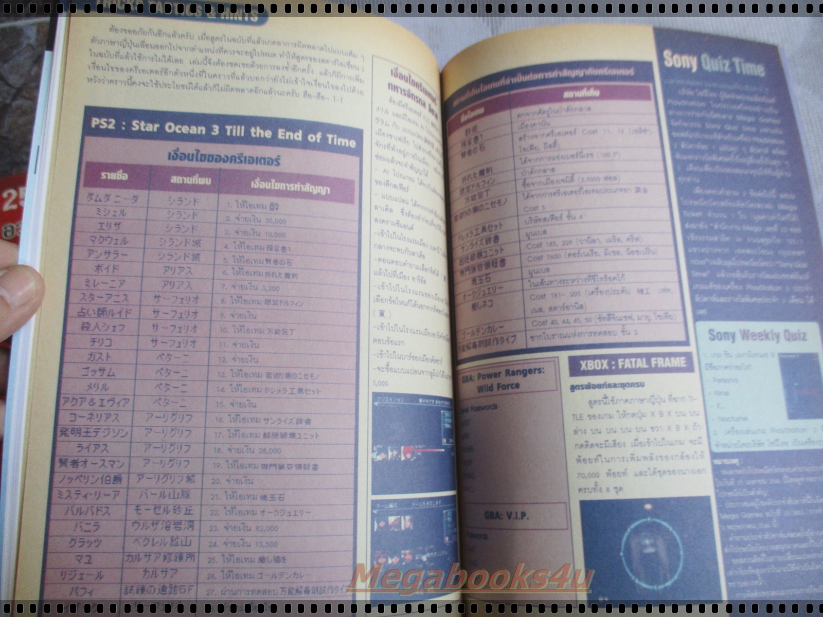 นิตยสารเกมส์MEGA ปี2003 ฉบับที่17 สภาพดี