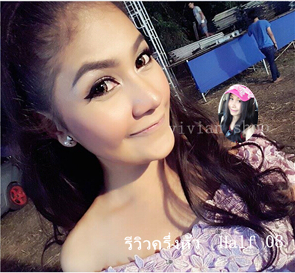Half 08 วิกครึ่งหัว มีสีเดียว ตามรูป ( ทรงผมเเละเส้นผมเหมือนจริงเกือบ 100% )