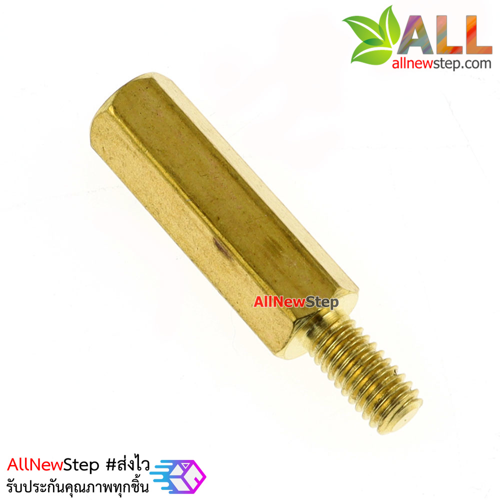 Pillars Nut M3 น็อตตัวเมีย ทองเหลืองแบบยาว 15+6mm