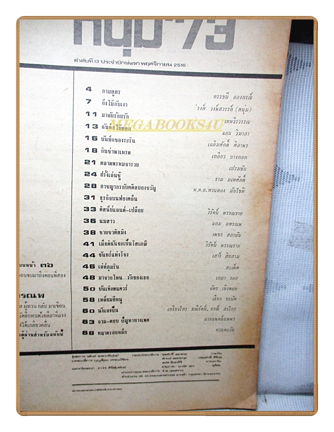 นิตยสารหนุ่ม73 เล่มที่13 2516 สภาพดี