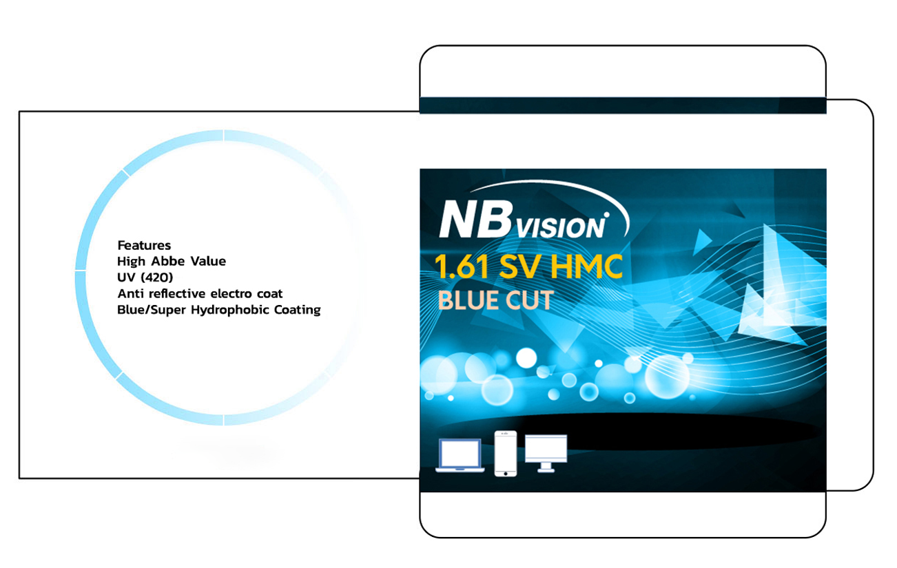 NBvision Lens 1.61 SV HMC Blue Cut