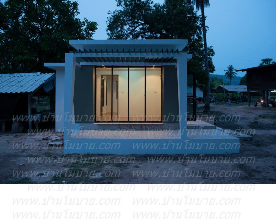 บ้านน็อคดาวน์ สไตล์ โมเดิร์น ขนาด 3.5x5.5 ม. (1 ห้องนอน 1 ห้องน้ำ 1ห้องโถง)