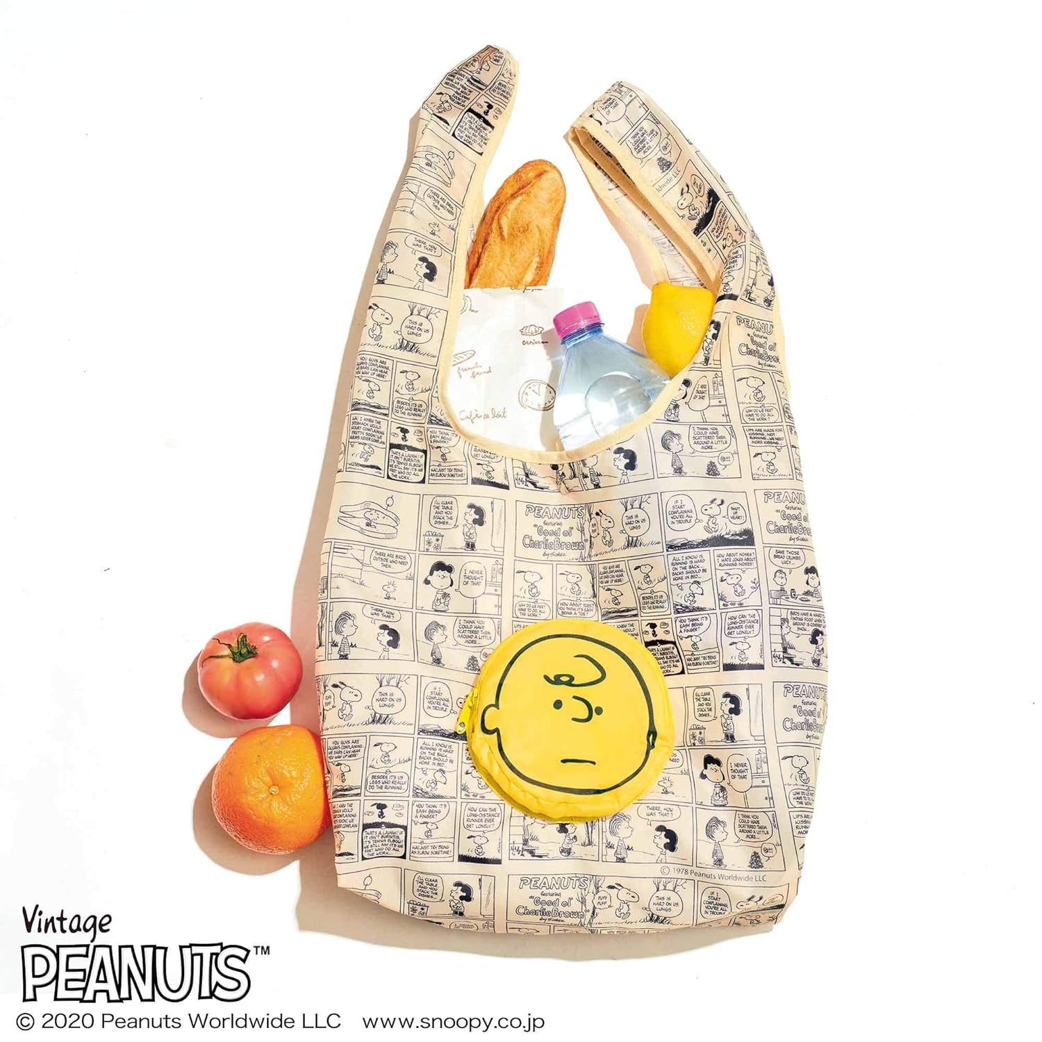 Peanuts Charlie Brown Appendix Eco Bag กระเป๋าผ้าอีโค่ใบใหญ่สุดน่ารัก