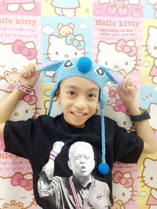 ***พร้อมส่ง***หมวกถักไหมพรมรูปสติช Stich สีน้ำเงิน เหมาะสำหรับเด็กอายุตั้งแต่ 5 ปีขึ้นไปค่ะ+ผู้ใหญ่ก็ใส่ได้นะคะ