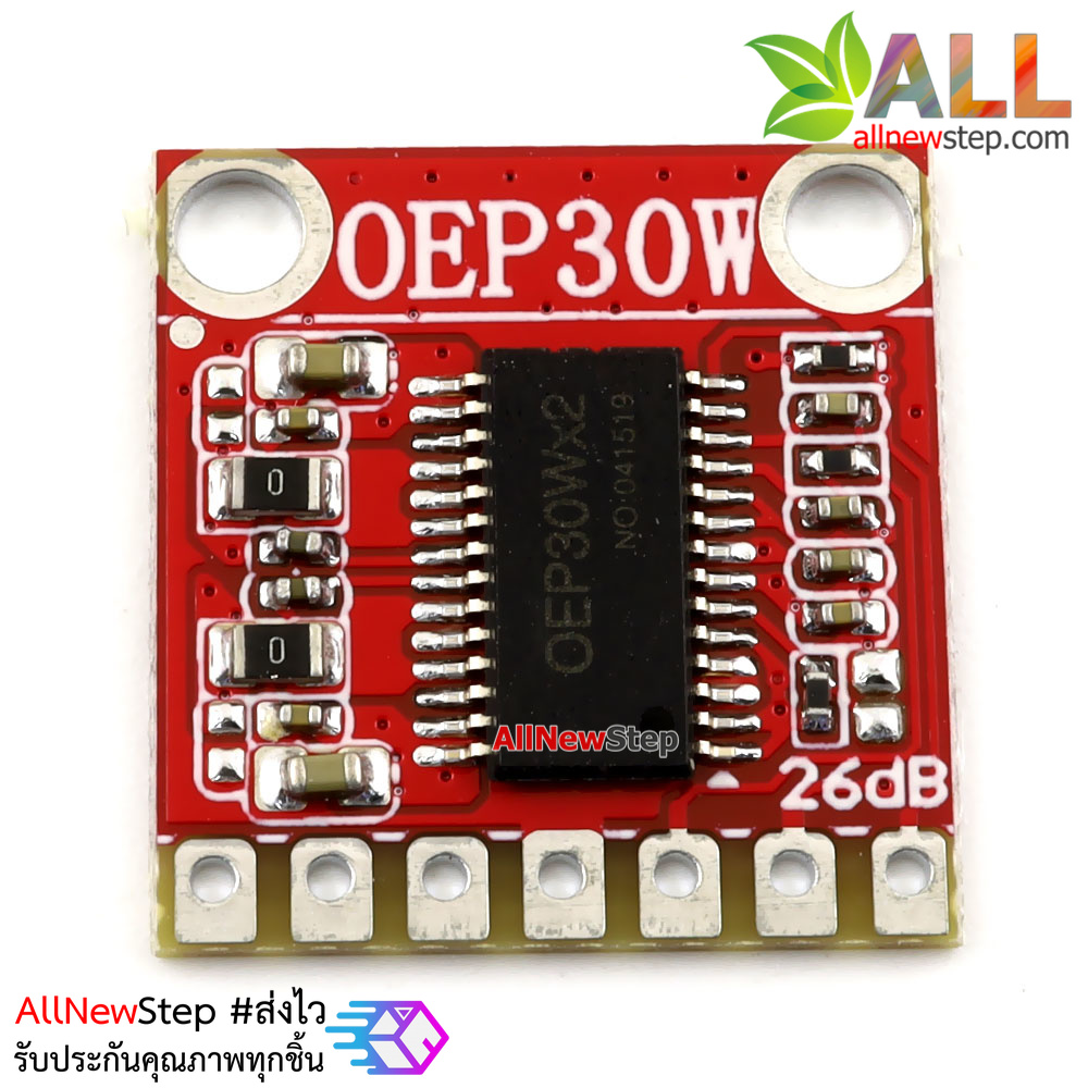 โมดูลขยายเสียง 35W OEP30W Mono Digital Power Amplifier Class D 8-24V