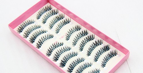 HS-40 ขนตาปลอม(ราคาส่ง) สีน้ำเงิน+ดำ ขั้นต่ำ 15 เเพ็ค คละเเบบได้