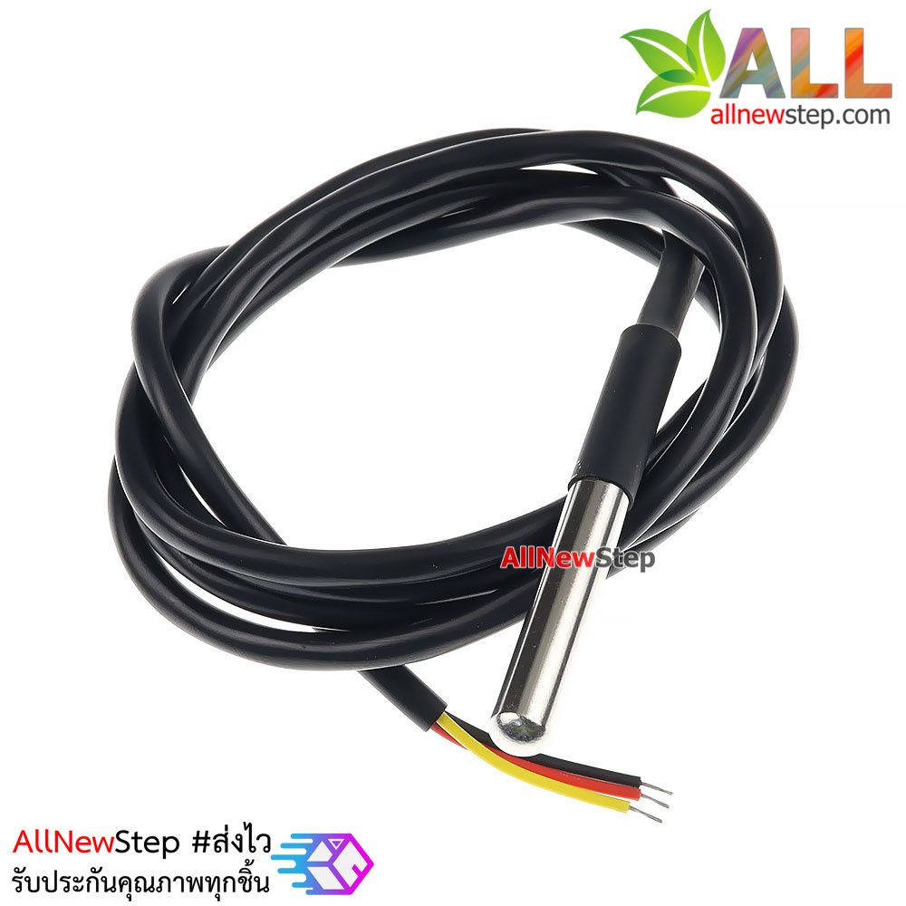 Original DS18B20 เซ็นเซอร์วัดอุณหภูมิ Original DS18B20 For Thermometer Waterproof 100CM