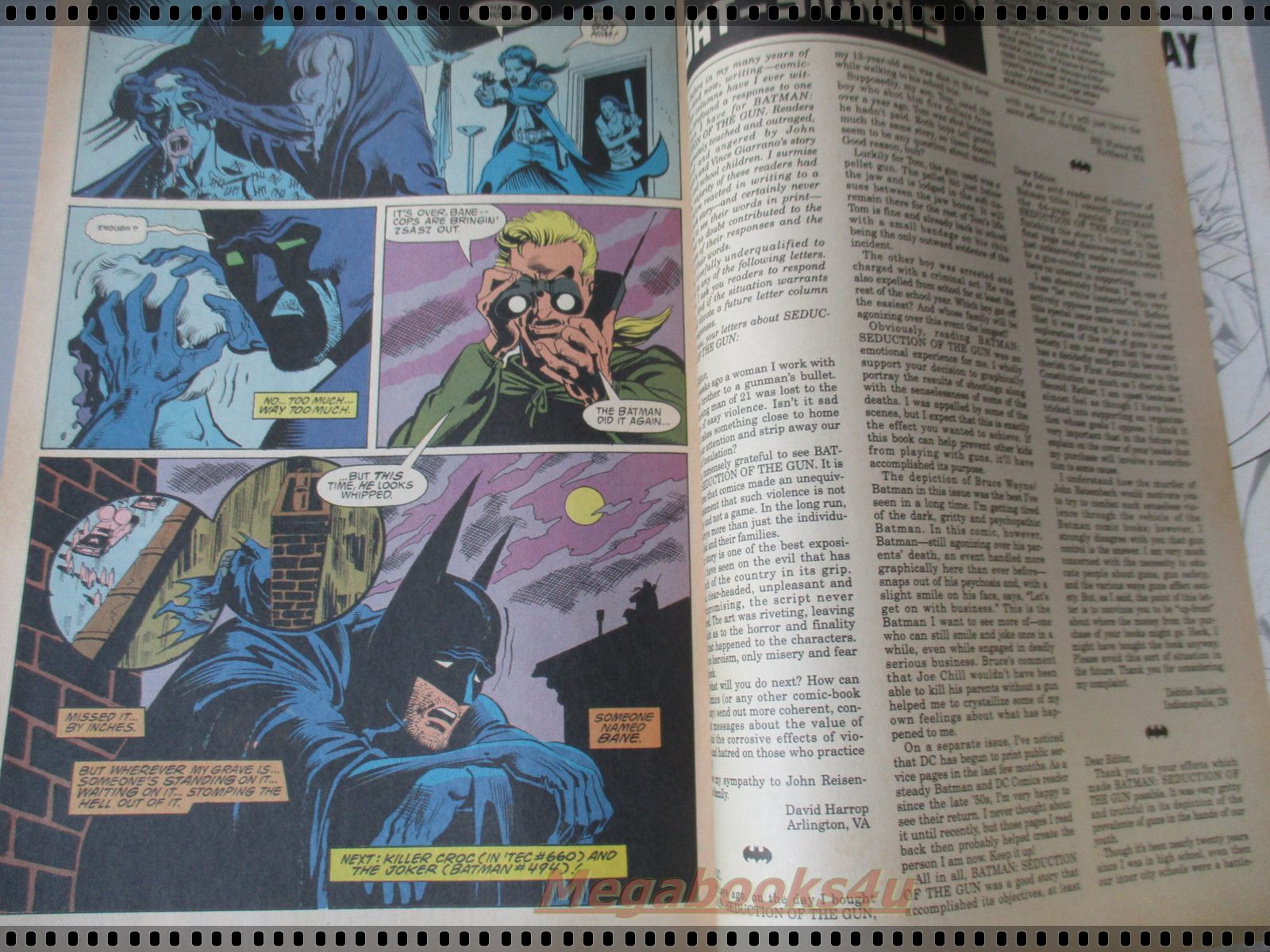 การ์ตูน DC comics การ์ตูนภาษาอังกฤษ แบทแมน BATMAN ฉบับที่ 493 ปี2536 ตอน RED SLASH