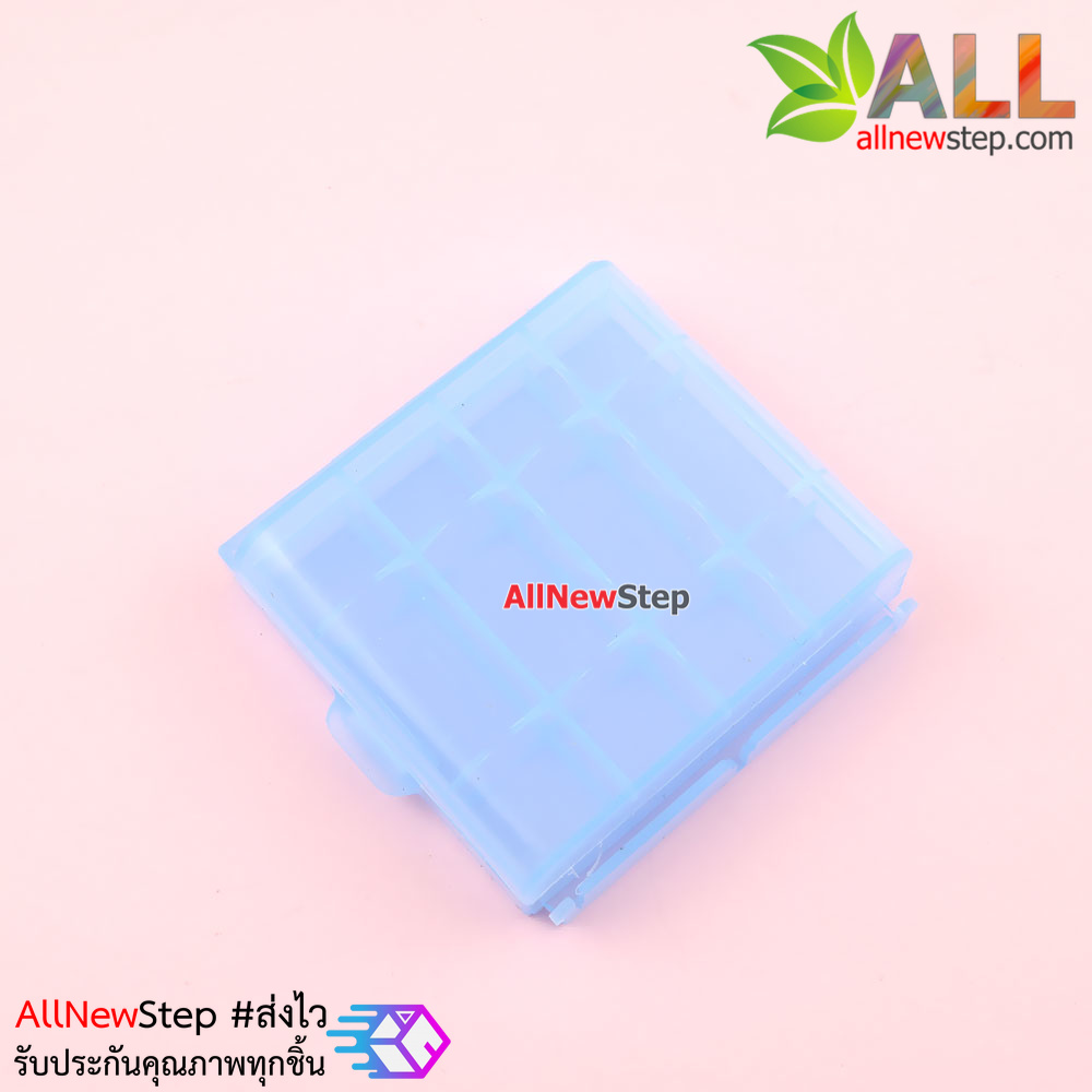 กล่องใส่ถ่าน AA 4 ก้อน battery storage box สีน้ำเงิน
