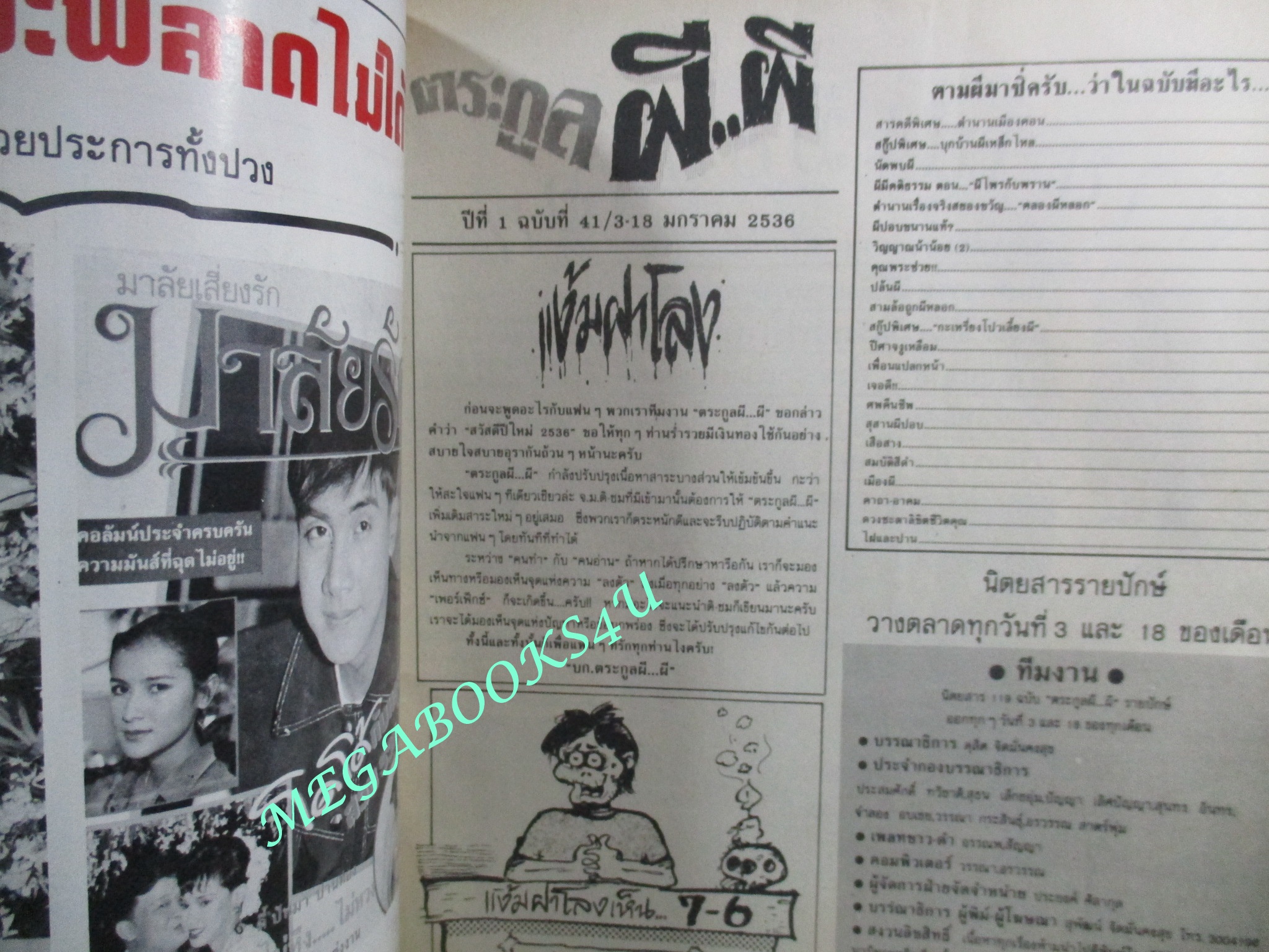 นิตยสาร ตระกูลผี...ผี ฉบับที่41 ปี2536