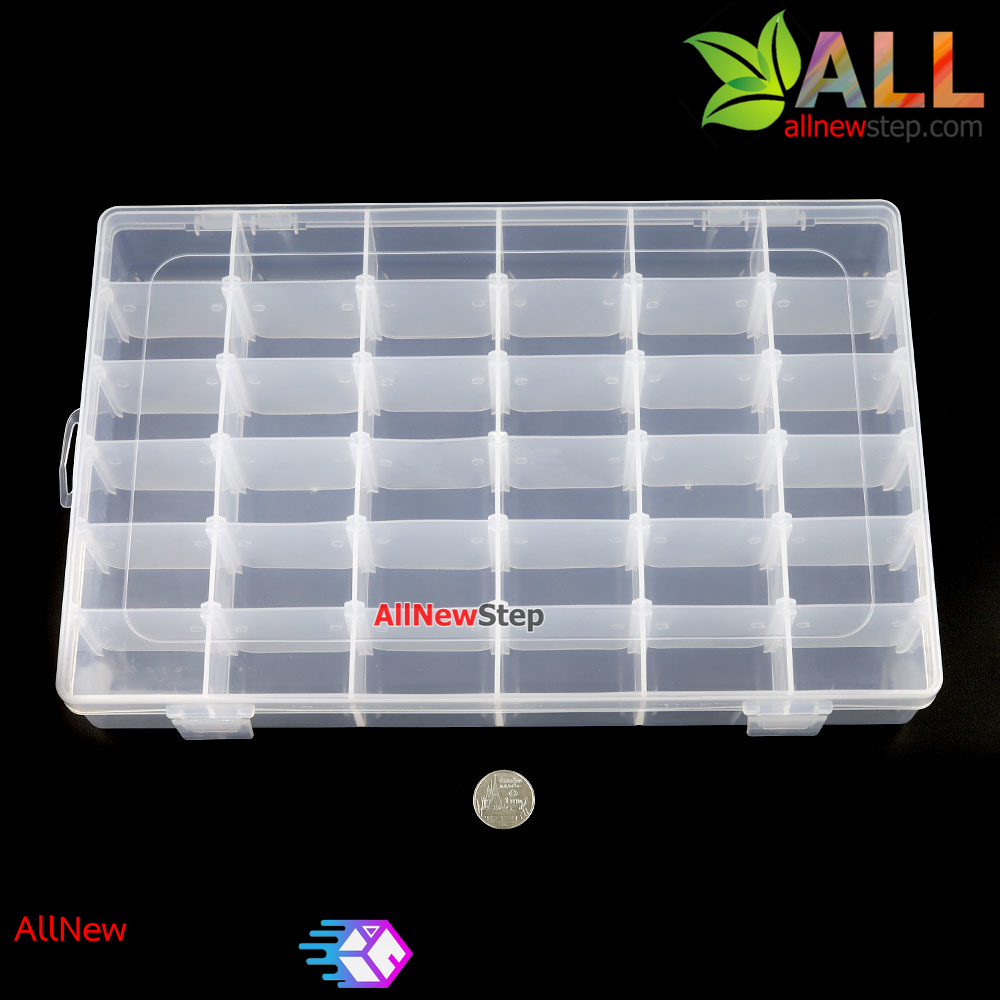 sensor box กล่องพลาสติก 36 ช่อง สำหรับเก็บอุปกรณ์อิเล็กทรอนิกส์ ขนาด 273x175x43mm