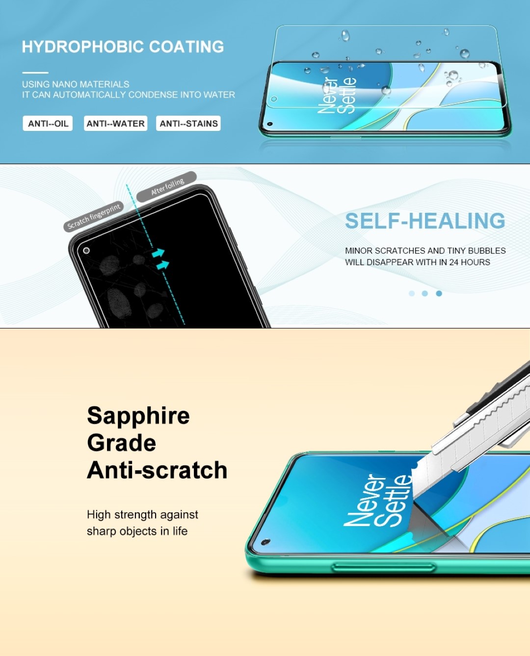 FOCUS กระจกใส ฟิล์มกระจก ใส โฟกัส ใช้สำหรับ OnePlus Nord N100 ใบกำกับภาษี