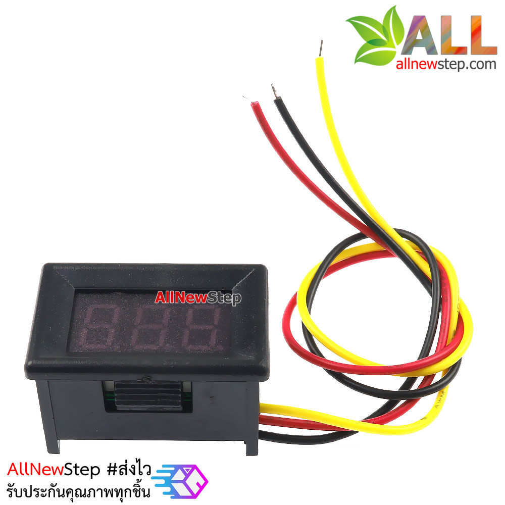 DC volt meter 0.36 นิ้ว 0-100V โวลต์มิเตอร์ 0-100V ขนาด 0.36 นิ้ว สีน้ำเงิน