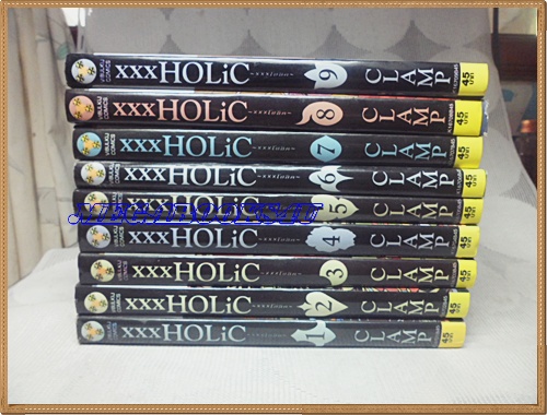 MA2001;หนังสือการ์ตูนXXXHOLICเล่ม01-09 ไม่จบโดยCLAMPปก45บาทวิบูลย์กิจสภาพดีเยี่ยม