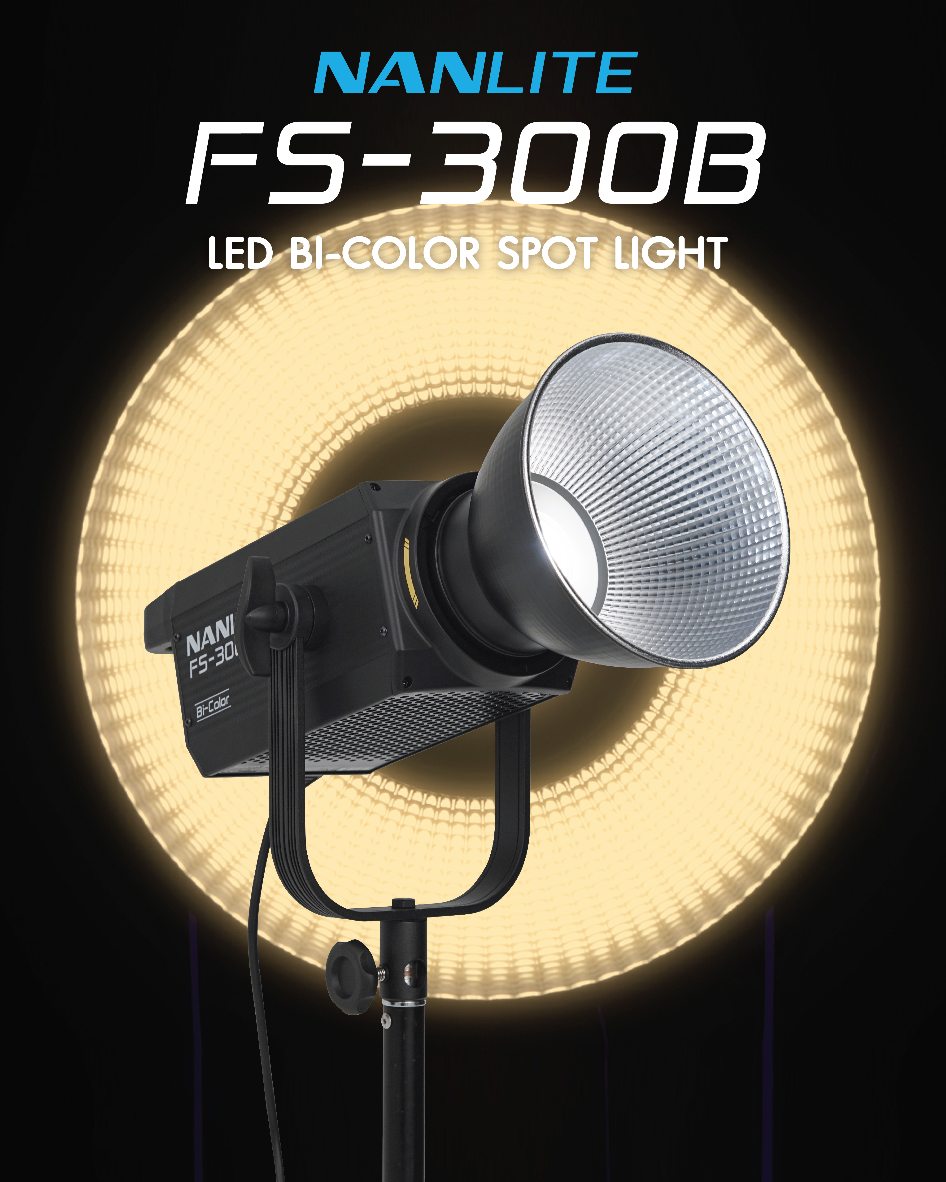NANLITE FS-300B LED Bi-color Spot Light