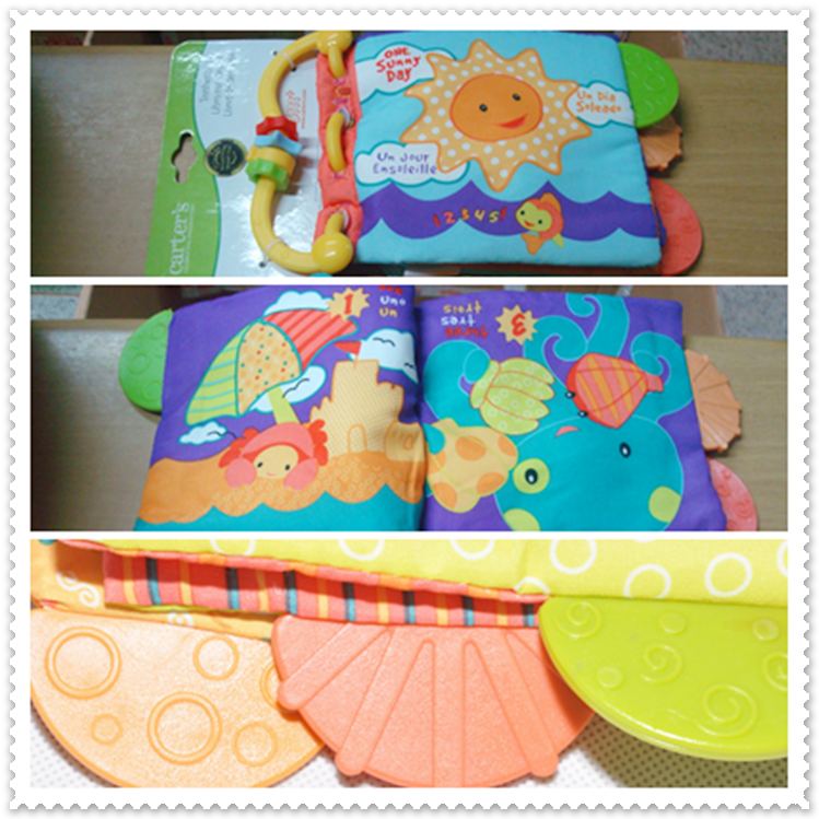 หนังสือผ้าพร้อมยางกัดด้านข้าง แบรนด์ carter's