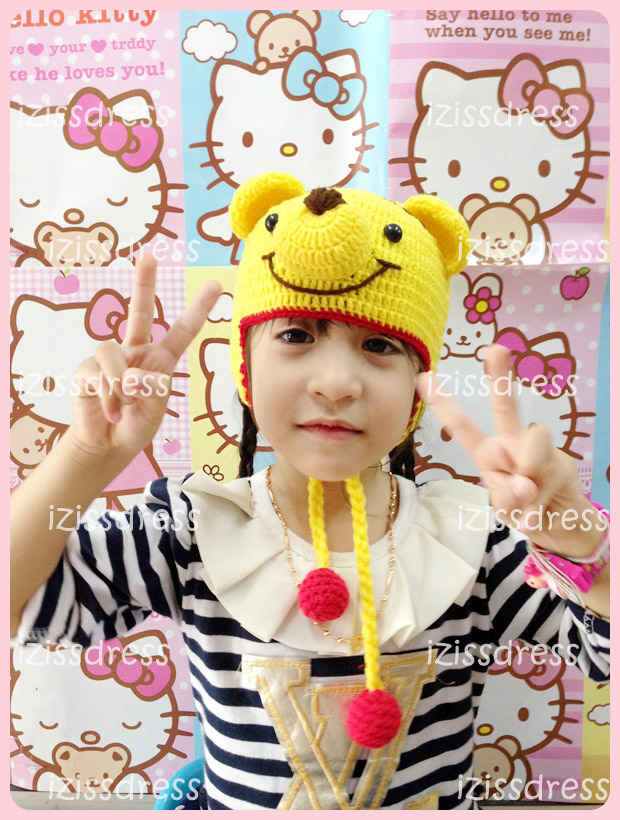 ***พร้อมส่ง***หมวกไหมพรมหมีพู POOH สีเหลืองสดใส มีทั้้งไซส์เด็กและผู้ใหญ่ค่ะ