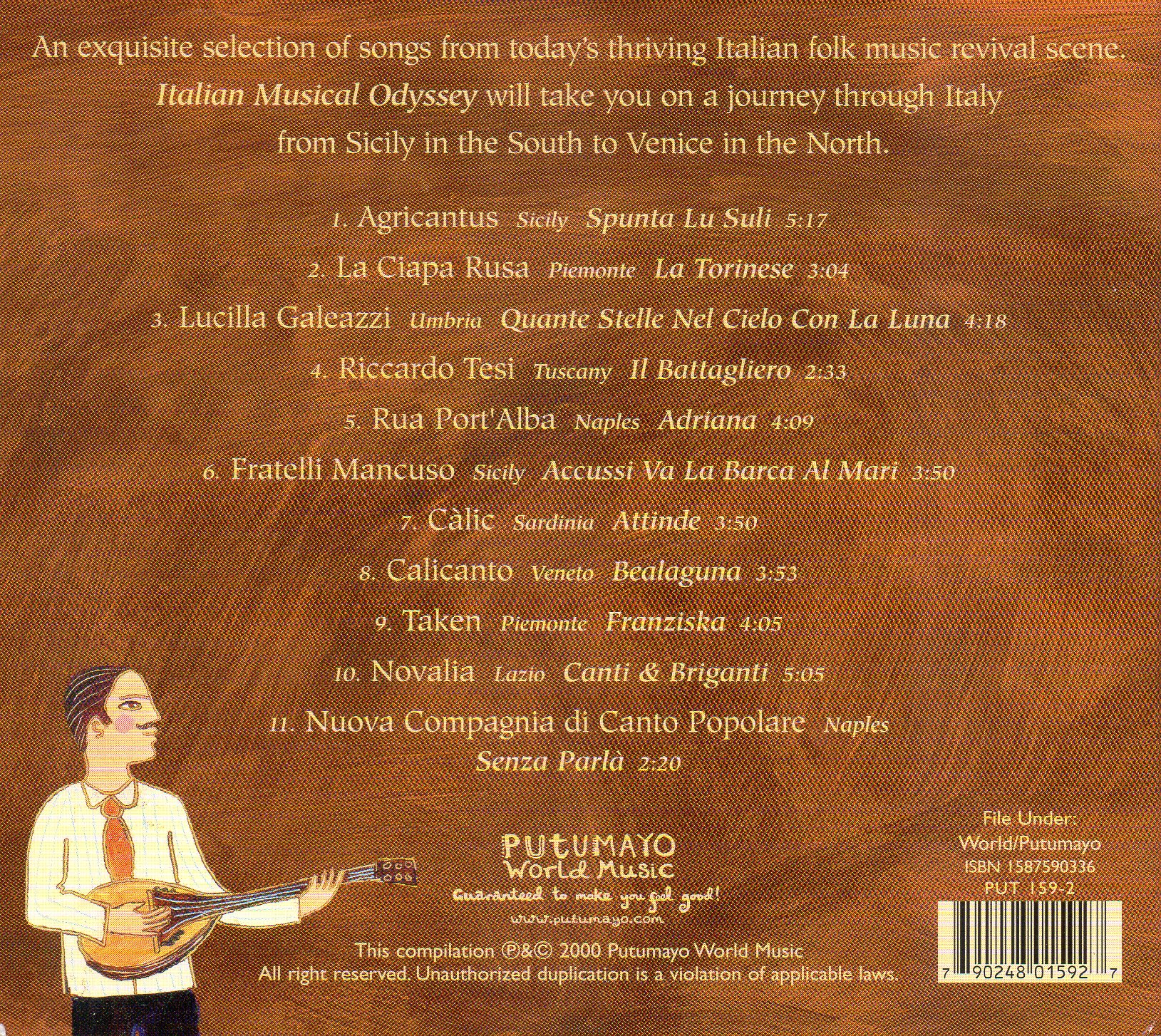 CD,Putumayo Presents - Italian Musical Odyssey (Various Artists)(2000)