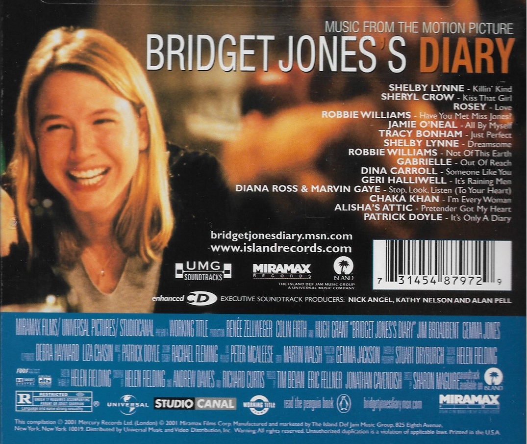 CD,Bridget Jones's Diary (Music From The Motion Picture)(Various Artists)(Soundtrack)(OST.)(2001)(USA)