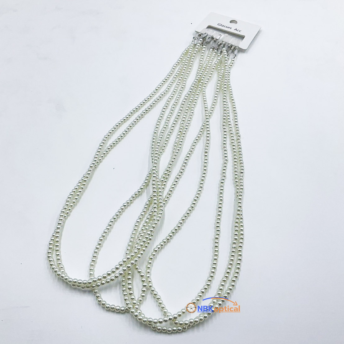 สายคล้องแว่นตาใข่มุกสีเขียวมิ้นเรียบง่ายสวยงาม