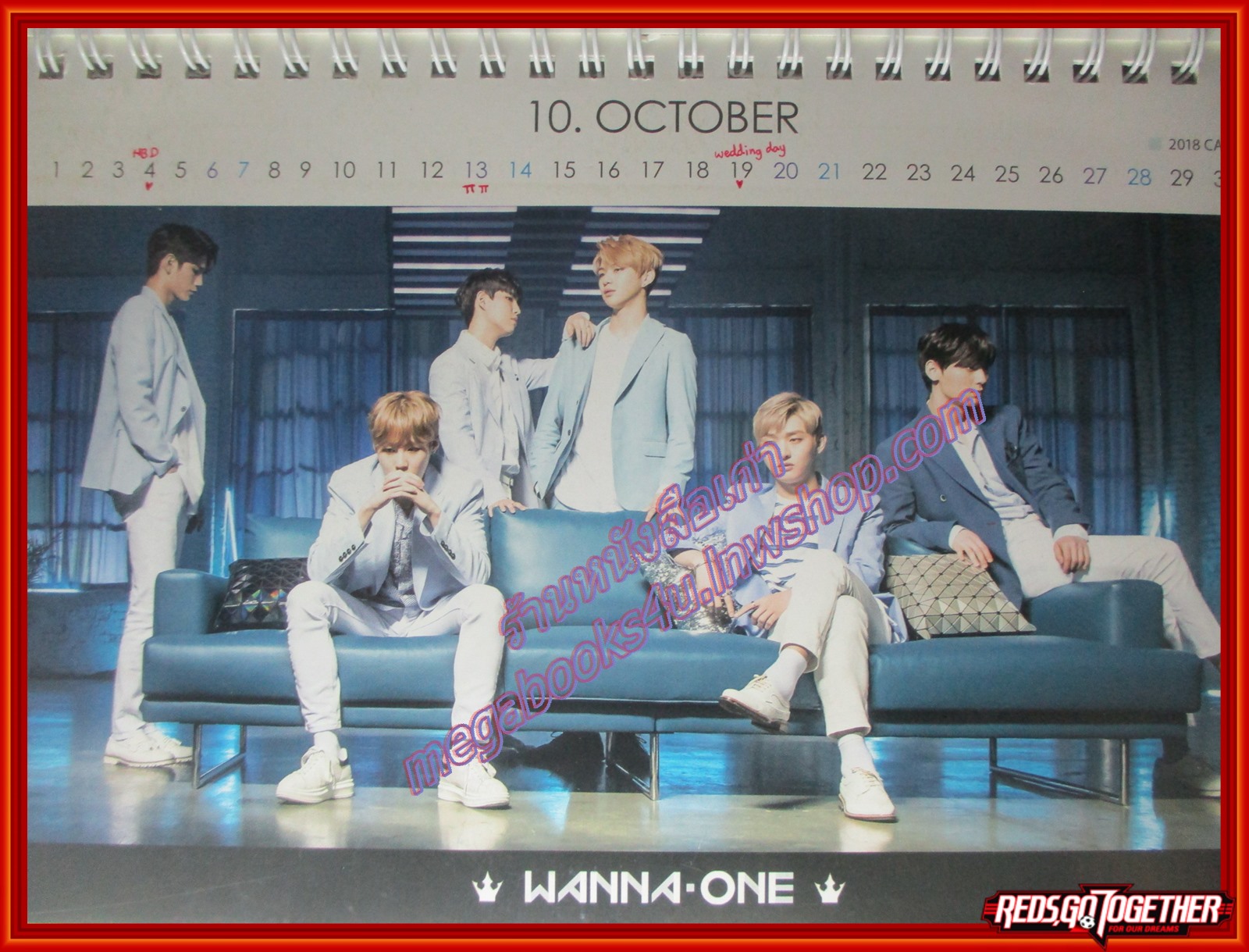 ปฏิทินดาราเกาหลี WANNA-ONE ปี 2018 2019 มีรอยขีดเขียน1แผ่น