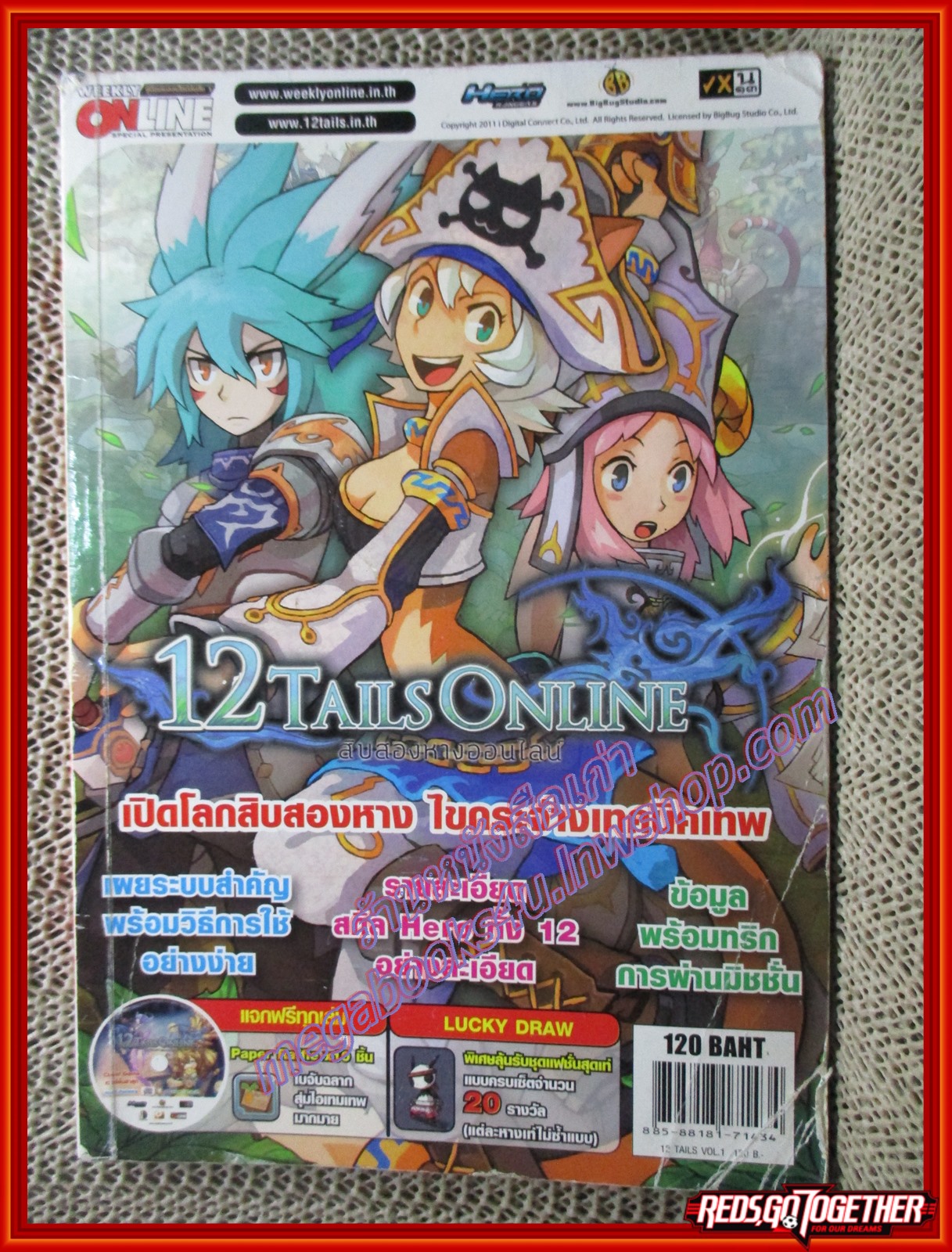 หนังสือคู่มือเฉลยเกมส์ 12TAILS ONLINE สภาพปานกลาง ปกช้ำนิด