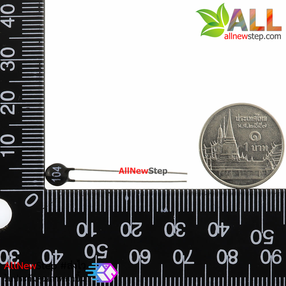 100K Thermistor เซนเซอร์วัดอุณหภูมิ แบบตัวต้านทานปรับค่าได้ 104 จำนวน 1 ชิ้น