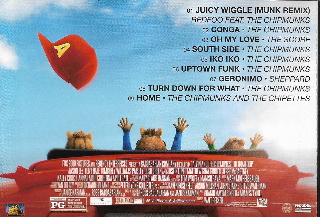 CD,Alvin And The Chipmunks - The Road Chip (Original Motion Picture Soundtrack)(2015)(Soundtrack)(OST.)(Asia)