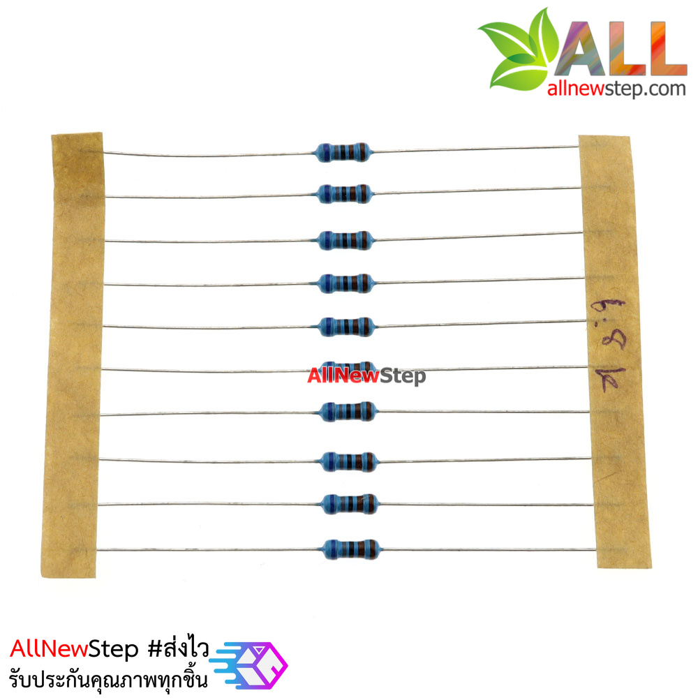 ตัวต้านทาน 6.8k 1/4W Metal film 1% จำนวน 10 ชิ้น