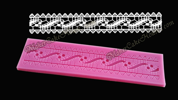 พิมพ์ฟองดอง / กัมเพส รูปรั้วลายลูกไม้