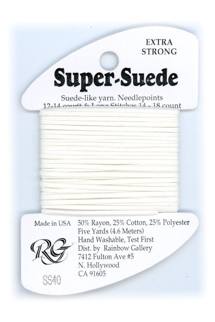 Rainbow Gallery Super Suede: White