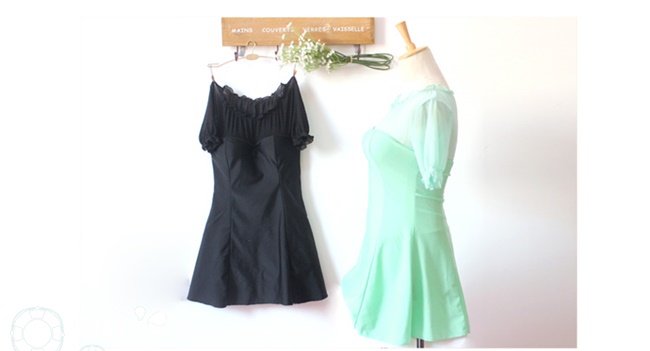 **พร้อมส่ง**บิกินี่ชุดว่ายน้ำวันพีซ one-piece สีเขียวมินต์ แขนตุ้กตา เล่นดีเทล sexy เล็กๆ ซีทรูช่วงเนินอกและแขน น่ารักไม่โป๊ สดใสรับลมทะเลสวยเหมือนแบบค่ะ