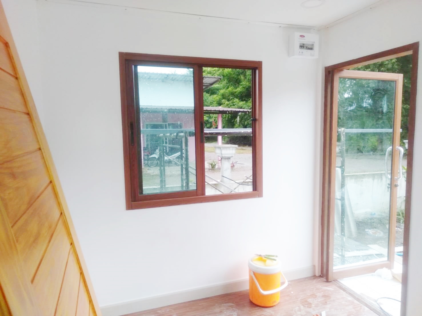 บ้านน็อกดาวน์โครงสร้างเหล็ก ขนาด พื้นที่ใช้สอย ภายในบ้าน 21 ตาราง เมตร 1ห้องนอน 1ห้องโถง 1ห้องรับแขก