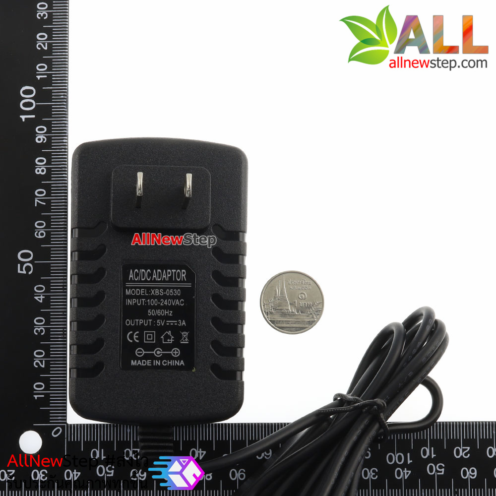 Adapter 5V 3A Micro USB with Switch on/off แหล่งจ่ายไฟ 5V กระแส 2A สูงสุด 3A พร้อมสวิตช์เปิด/ปิด หัวแบบ Micro USB