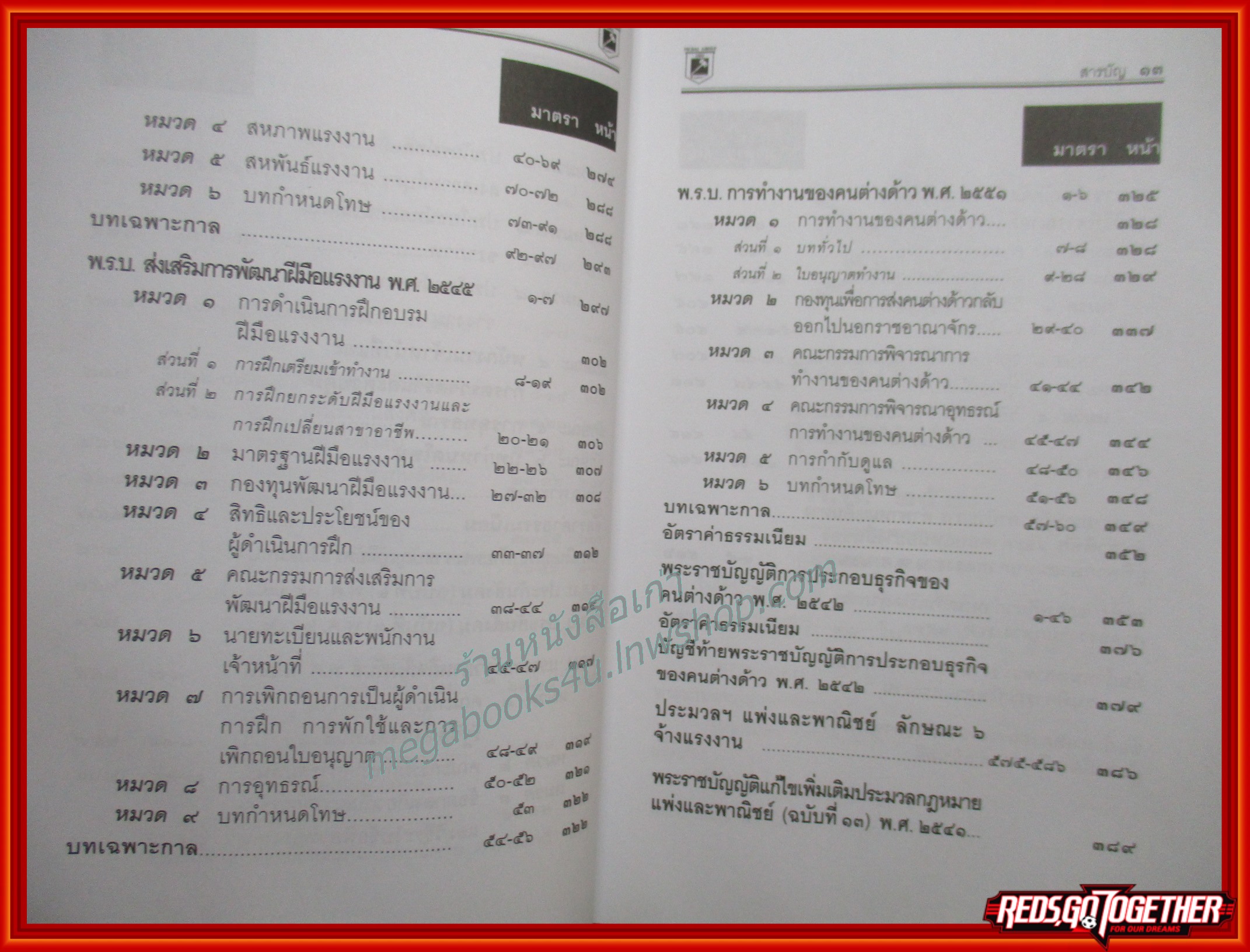 หนังสือ พระราชบัญญัติกฎหมายแรงงาน แรงงานสัมพันธ์ เงินทดแทน ประกันสังคม / พิชัย นิลทองคำ /มีรอยขีดเขียน เน้นข้อความ มีคราบน้ำ