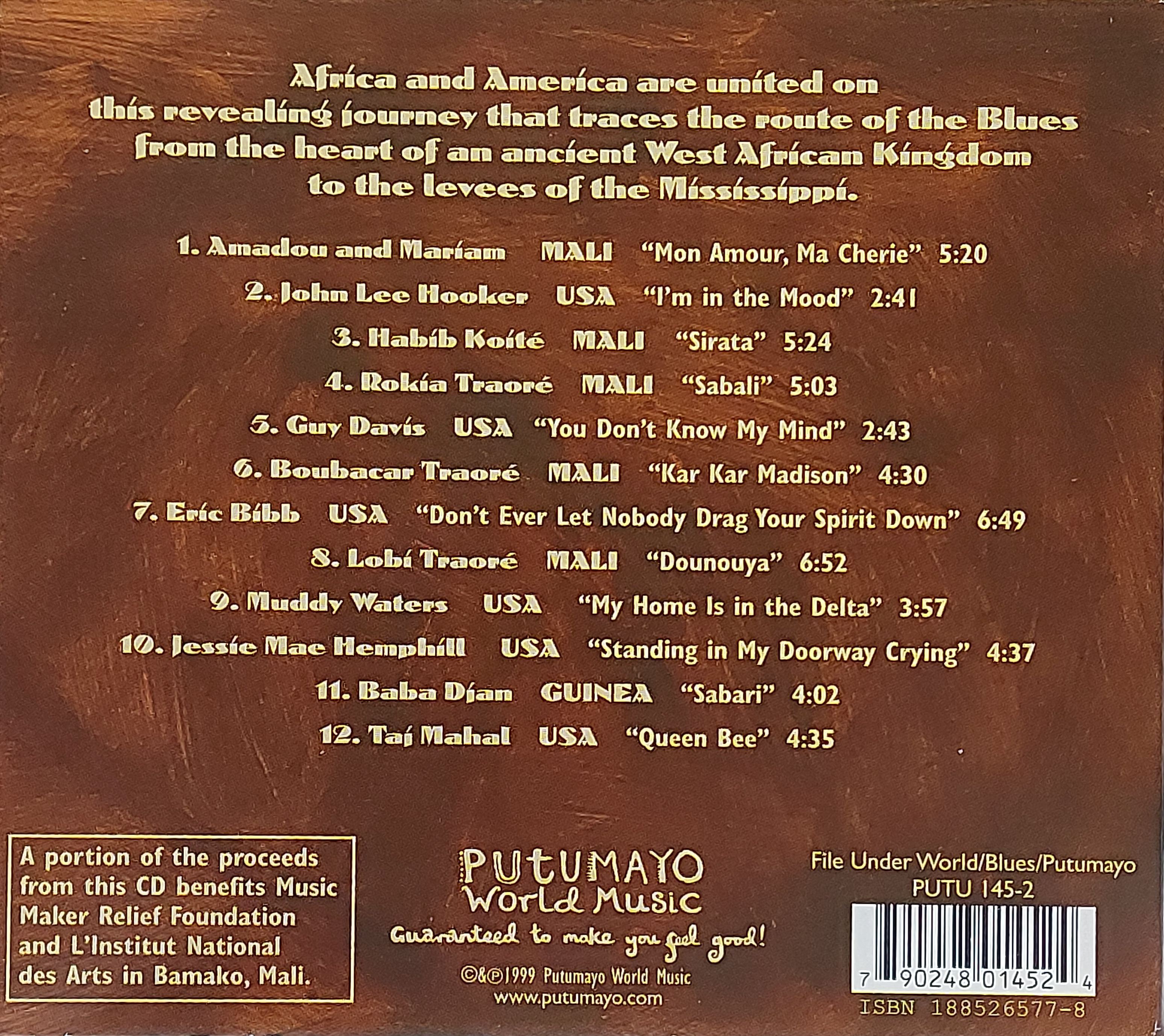 Used CD,Mali to Memphis An African American Odyssey (B)(Putumayo World Music)(Various Artists)(1999)