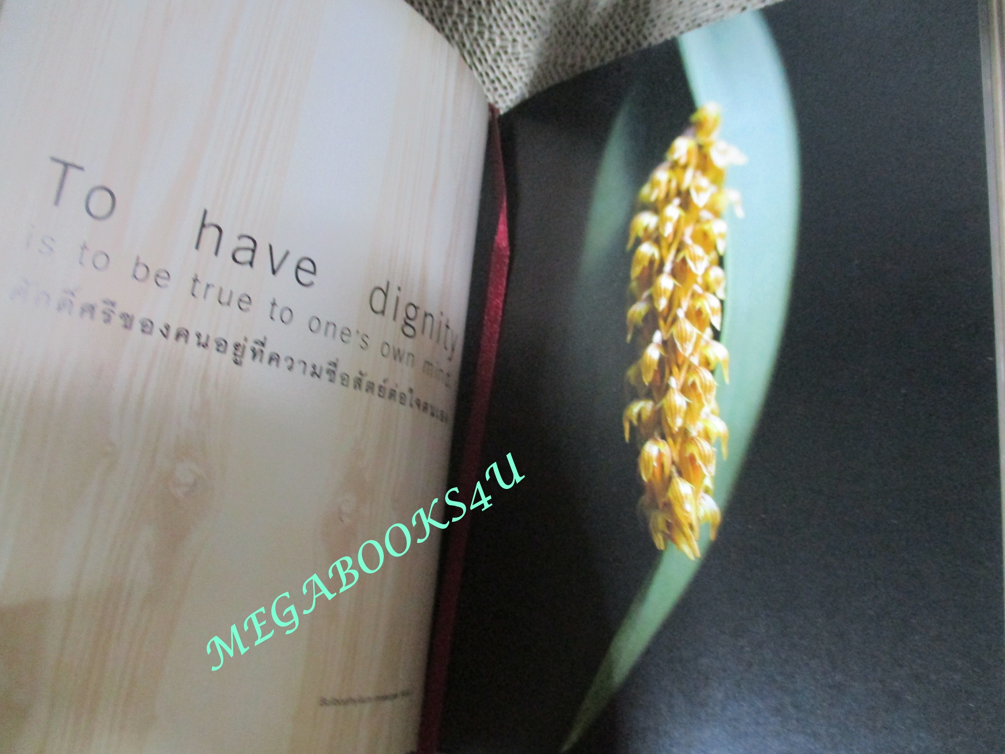 หนังสือ หอมทวนลม The language of orchids. a treasury of wisdom and inspiration / ระพี สาคริก / ปรัชญา คำคม (มือสอง) (สภาพ85-95%)