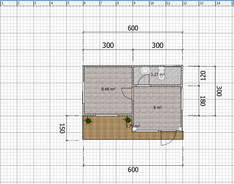 บ้านน็อกดาวน์โครงสร้างเหล็ก ขนาด พื้นที่ใช้สอย ภายในบ้าน 21 ตาราง เมตร 1ห้องนอน 1ห้องโถง 1ห้องรับแขก
