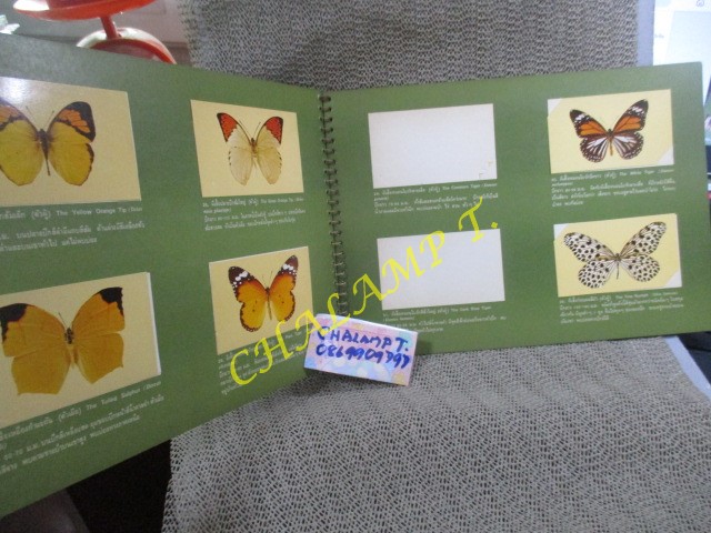 อัลบั้มสะสมรูปผีเสื้อไทย เกือบครบทุกรูป ขาด2รูปตามภาพ