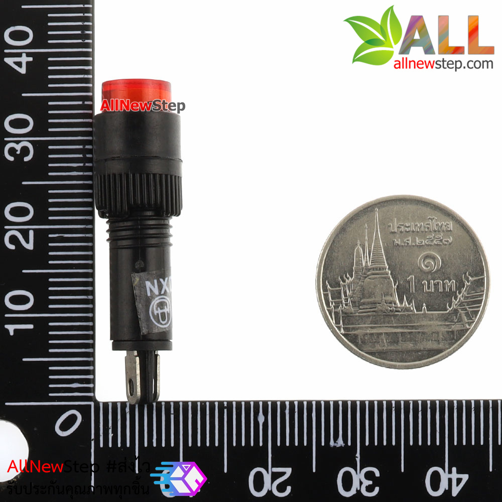 NXD-215 ไฟ LED signal สำหรับติดแผงควบคุม สีแดง 24VDC