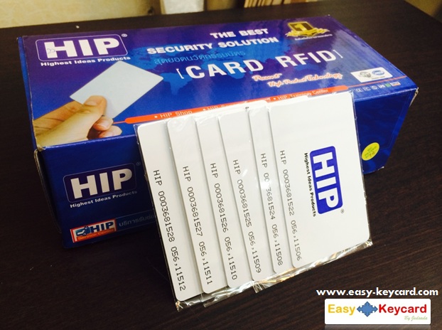 บัตรคีย์การ์ด Proximity 125Khz. (เเบบบาง) ยี่ห้อ HIP