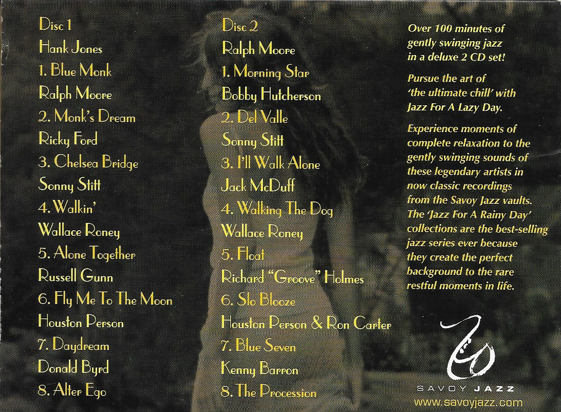 CD,Jazz for a Lazy Day - Over 100 minutes of gently swinging jazz in a deluxe (2CD)(instrumental)(VA)(2003)