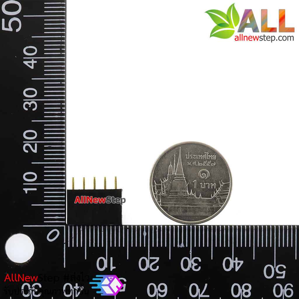 Pin header Single row 5p female 1x5P spacing 2.54mm จำนวน 1 ชิ้น